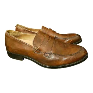 SAKS FIFTH AVENUE Trevor Brown Leather Loafers - Size 9 1/2
