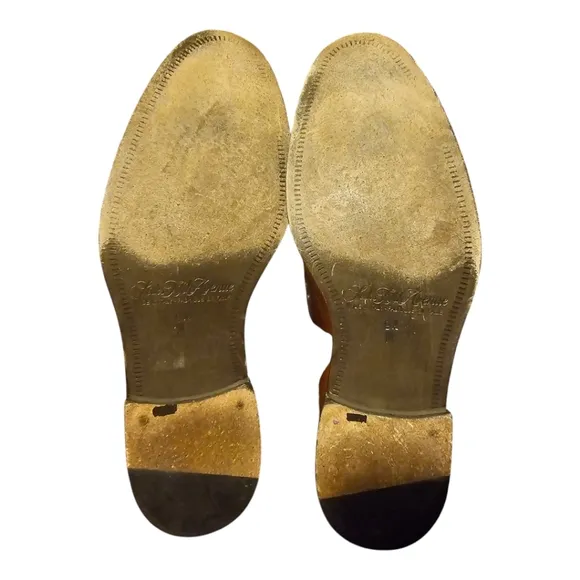 SAKS FIFTH AVENUE Trevor Brown Leather Loafers - Size 9 1/2