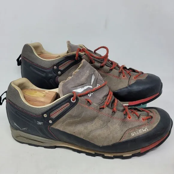 Salewa Hiking Boots Mens 13 MS L Mountain Trainer Low Bungee Cord Firebrick Shoe