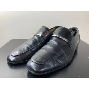 Salvatore Ferragamo Black Leather Loafers 8 1/2