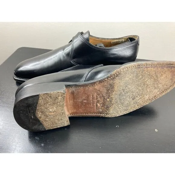 Salvatore FERRAGAMO Black Monk Strap Loafers 9 D