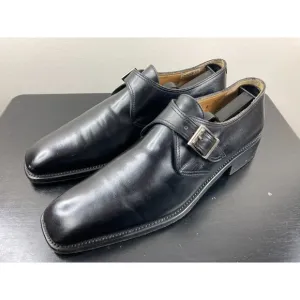 Salvatore FERRAGAMO Black Monk Strap Loafers 9 D
