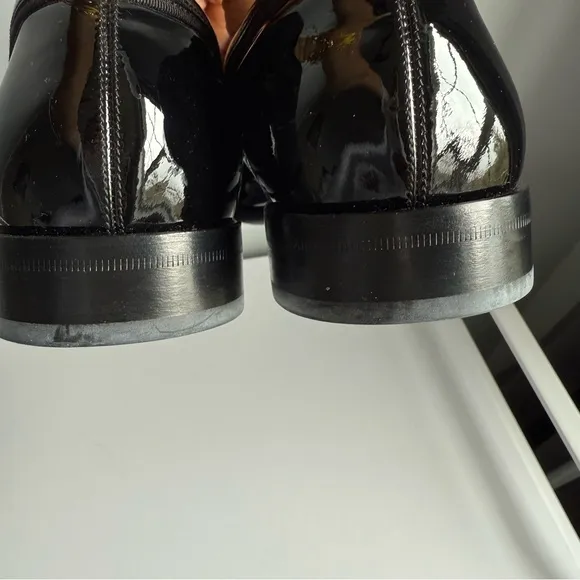 Salvatore Ferragamo Black Patent Leather Loafers