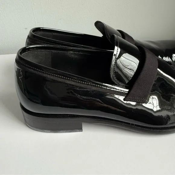 Salvatore Ferragamo Black Patent Leather Loafers