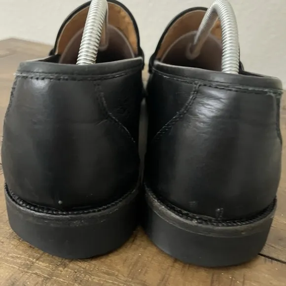 SALVATORE FERRAGAMO GANCINI MENS BLACK LEATHER HORSE BIT LOAFERS SIZE 11 $1050