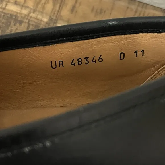 SALVATORE FERRAGAMO GANCINI MENS BLACK LEATHER HORSE BIT LOAFERS SIZE 11 $1050