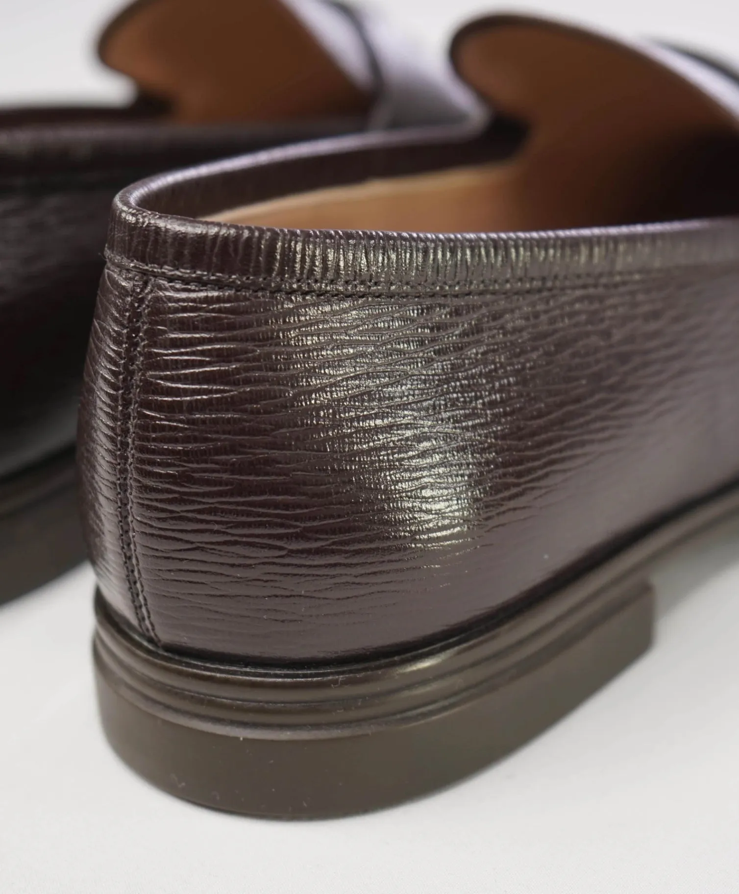 Salvatore Ferragamo *MARTIN* Dark Brown Leather Loafers 8 E