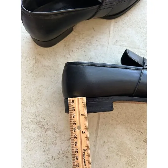 Salvatore Ferragamo Men's Black Leather Loafers Sz 8.5