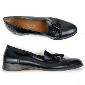 Salvatore Ferragamo Men’s Black Tassel Loafers 11.5