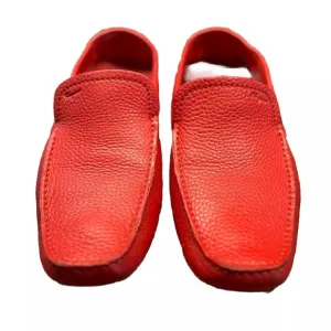Salvatore Ferragamo Men’s Leather Shoes Red Loafers Size 8 WORN TWICE ONLY
