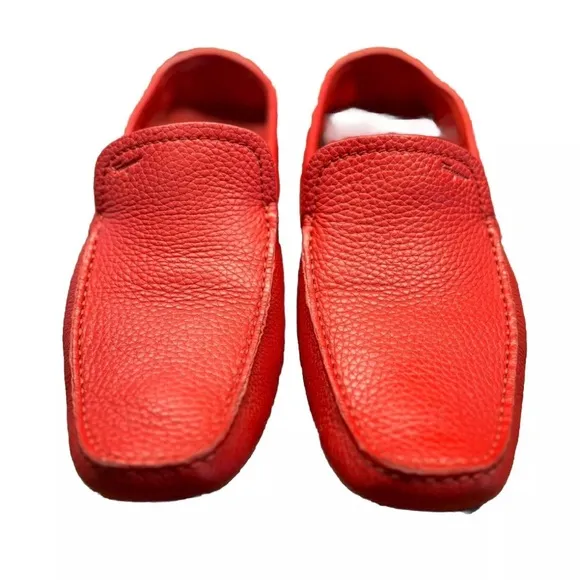 Salvatore Ferragamo Men’s Leather Shoes Red Loafers Size 8 WORN TWICE ONLY