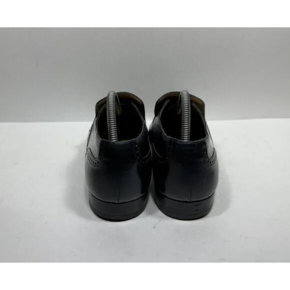 Salvatore Ferragamo Studio Black Leather Tassel Loafers 946 Men’s Size 9 D Shoes