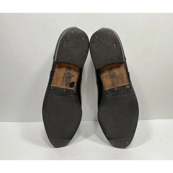 Salvatore Ferragamo Studio Black Leather Tassel Loafers 946 Men’s Size 9 D Shoes