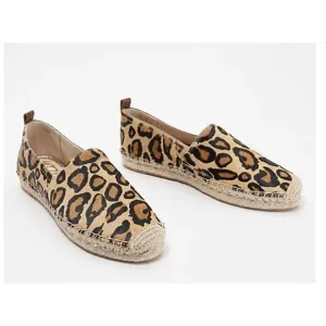 Sam Edelman Animal Print hair leather Slip-On Espadrilles Khloe flats 8.5 M
