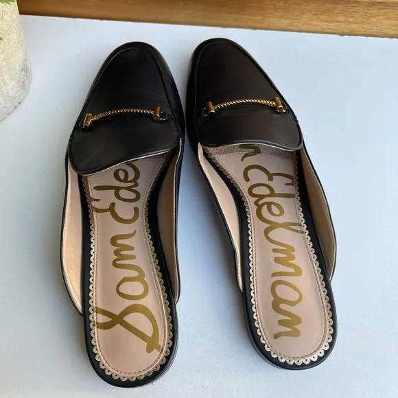 Sam Edelman Laurna 🍁Black Leather mule  Size 7.5 gently used