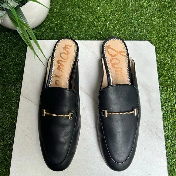Sam Edelman Laurna 🍁Black Leather mule  Size 7.5 gently used