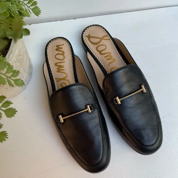 Sam Edelman Laurna 🍁Black Leather mule  Size 7.5 gently used