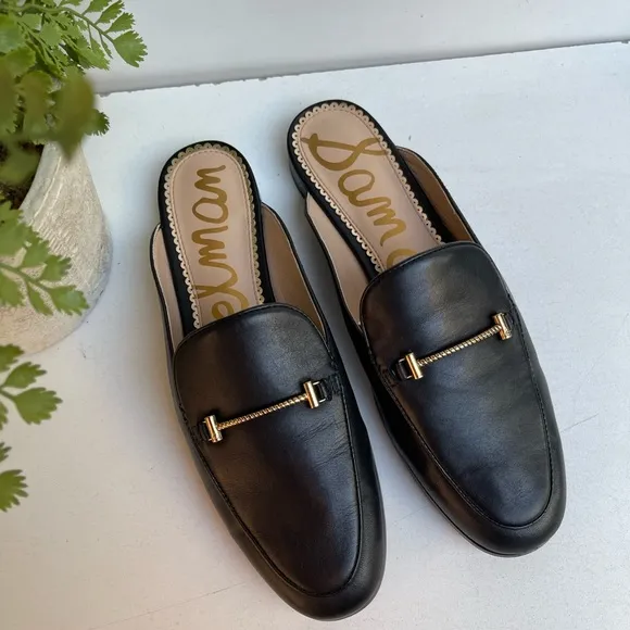 Sam Edelman Laurna 🍁Black Leather mule  Size 7.5 gently used