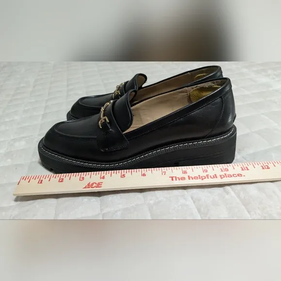 Sam Edelman Laurs  Black Leather Loafers 10M