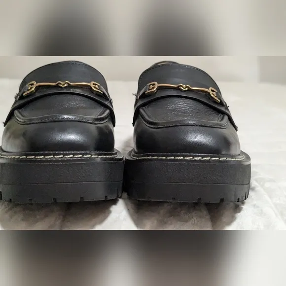 Sam Edelman Laurs  Black Leather Loafers 10M
