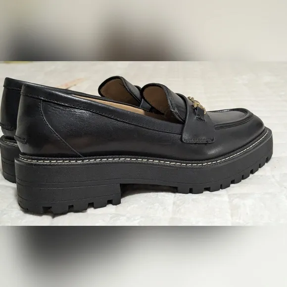 Sam Edelman Laurs  Black Leather Loafers 10M