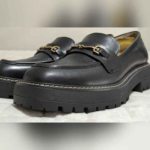 Sam Edelman Laurs  Black Leather Loafers 10M