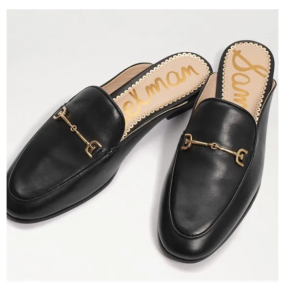 Sam Edelman Linnie Black Leather flat mule women’s size 6