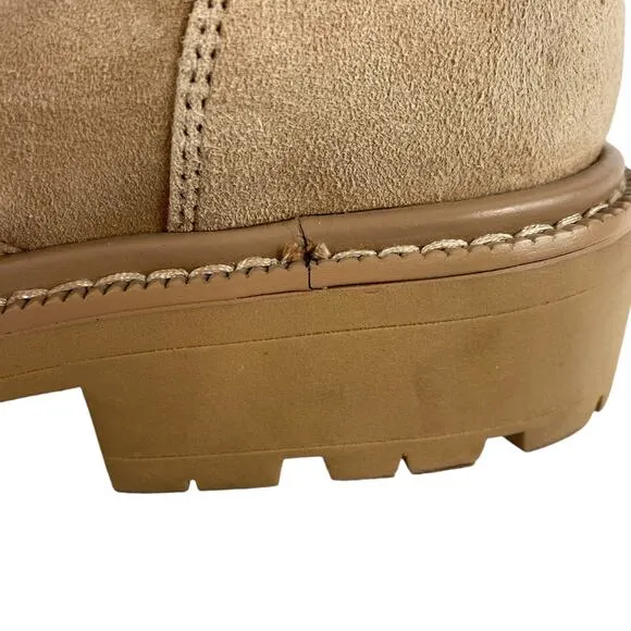 Sam Edelman Lydell Combat Boots Tan Womens Size 8
