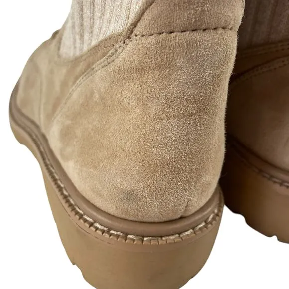 Sam Edelman Lydell Combat Boots Tan Womens Size 8