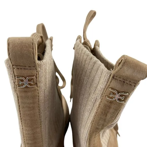 Sam Edelman Lydell Combat Boots Tan Womens Size 8