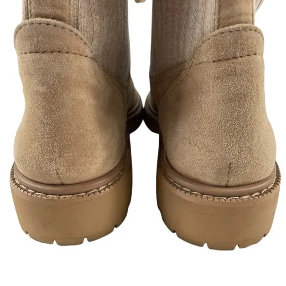 Sam Edelman Lydell Combat Boots Tan Womens Size 8