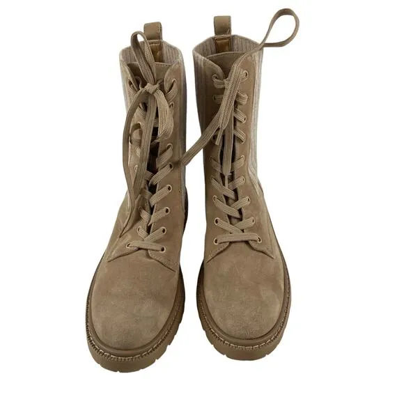 Sam Edelman Lydell Combat Boots Tan Womens Size 8