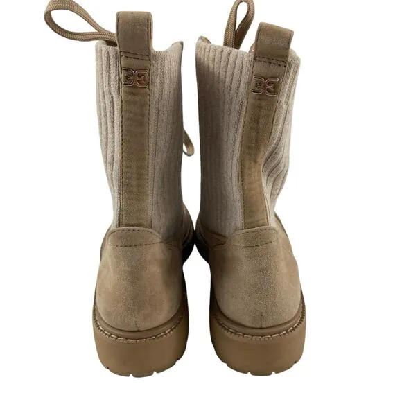 Sam Edelman Lydell Combat Boots Tan Womens Size 8