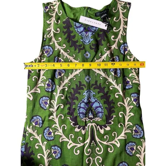 Sanctuary Easy Shift Dress Mezzo Tile Print Green Size XS NWT