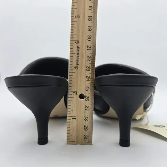 Sanctuary Likely Padded Puff Leather Slide Sandals, Black, Women's 8.5, NWT!