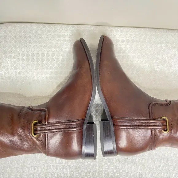 Sandler Women's Brown Leather Boots With Manufactured Distressed Spots