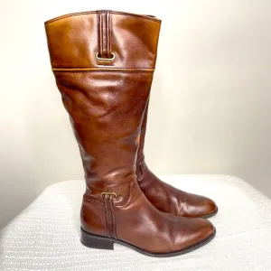 Sandler Women's Brown Leather Boots With Manufactured Distressed Spots