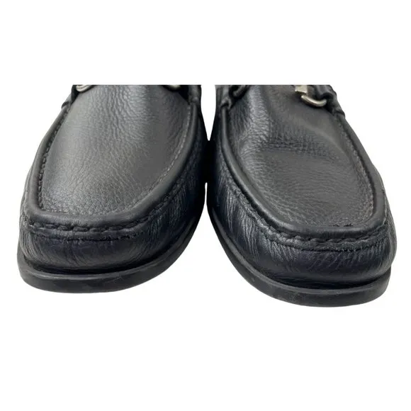 Sandro By Sandro Moscoloni Men's Malibu Black Leather Bit Loafers Size 13D