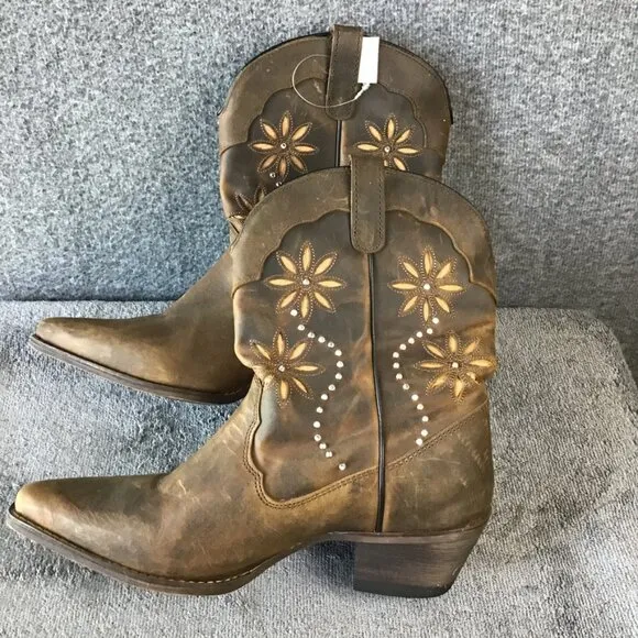 Santa Fe Company Women’s Leather Cowboy Bling Cowgirl Boots Size 10M NWT