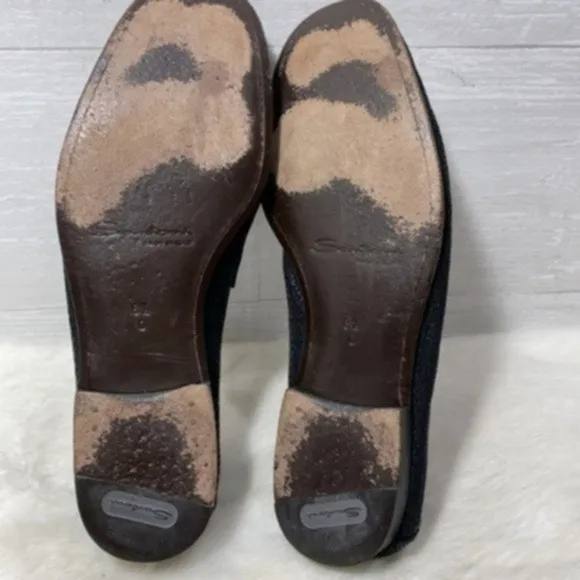 Santoni genuine leather men loafers Size 8.5D color Black