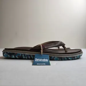 Sanuk Mens Size 13 Rippah Sustainasole x Grateful Dead Leather Sandals Flipflops