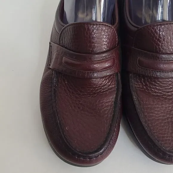 SAS Men's Alamo Leather Slip-On Loafers Burgundy Size 8 1/2M