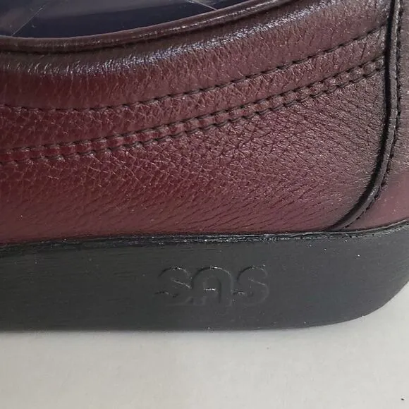 SAS Men's Alamo Leather Slip-On Loafers Burgundy Size 8 1/2M