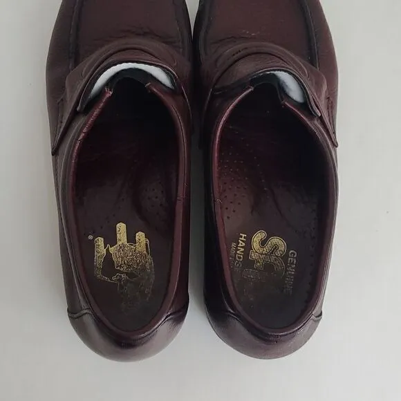 SAS Men's Alamo Leather Slip-On Loafers Burgundy Size 8 1/2M