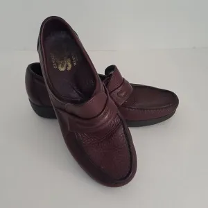 SAS Men's Alamo Leather Slip-On Loafers Burgundy Size 8 1/2M