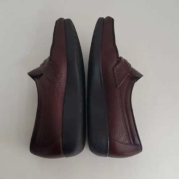 SAS Men's Alamo Leather Slip-On Loafers Burgundy Size 8 1/2M