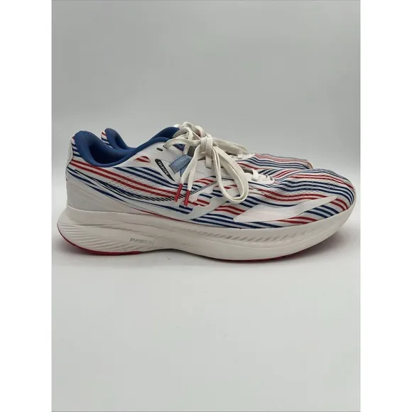 Saucony Mens Guide 15 S20684-35 Red/White/Blue Running Shoes Sneakers Size 11.5