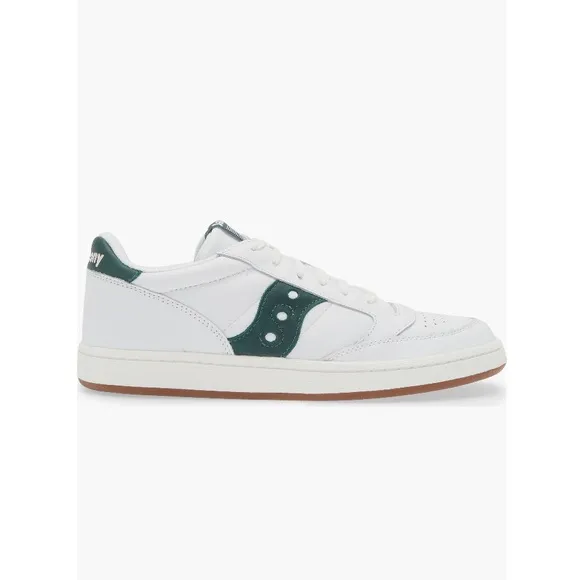 Saucony Originals Jazz Court Sneakers White &amp; Green Leather  Women’s Size 5.5