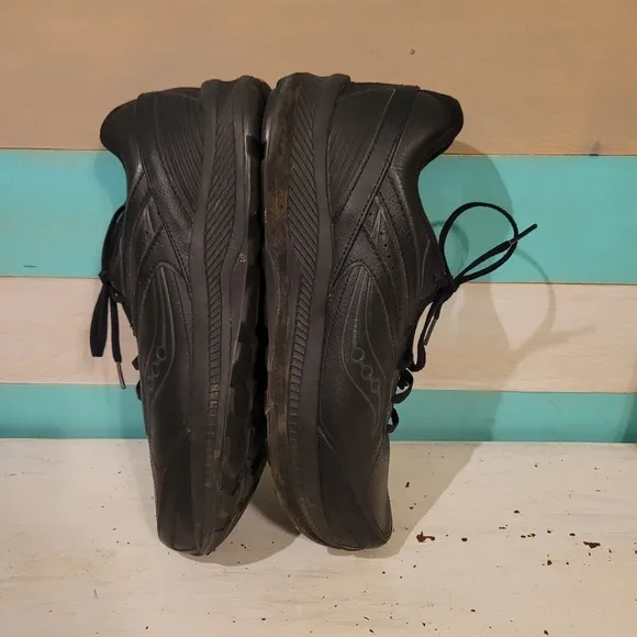 Saucony Shoes Mens 12.5 Black Echelon Walker Sneakers Lace Up Low Top Form Fit