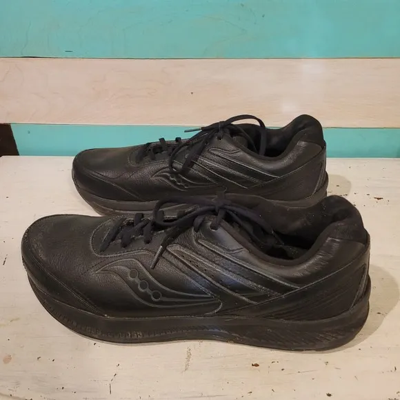 Saucony Shoes Mens 12.5 Black Echelon Walker Sneakers Lace Up Low Top Form Fit